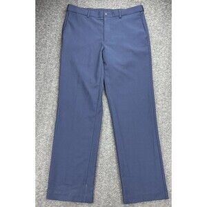 PGA TOUR Men’s Golf Pants 34x32 Navy Blue Performance Dress Slacks Polyester